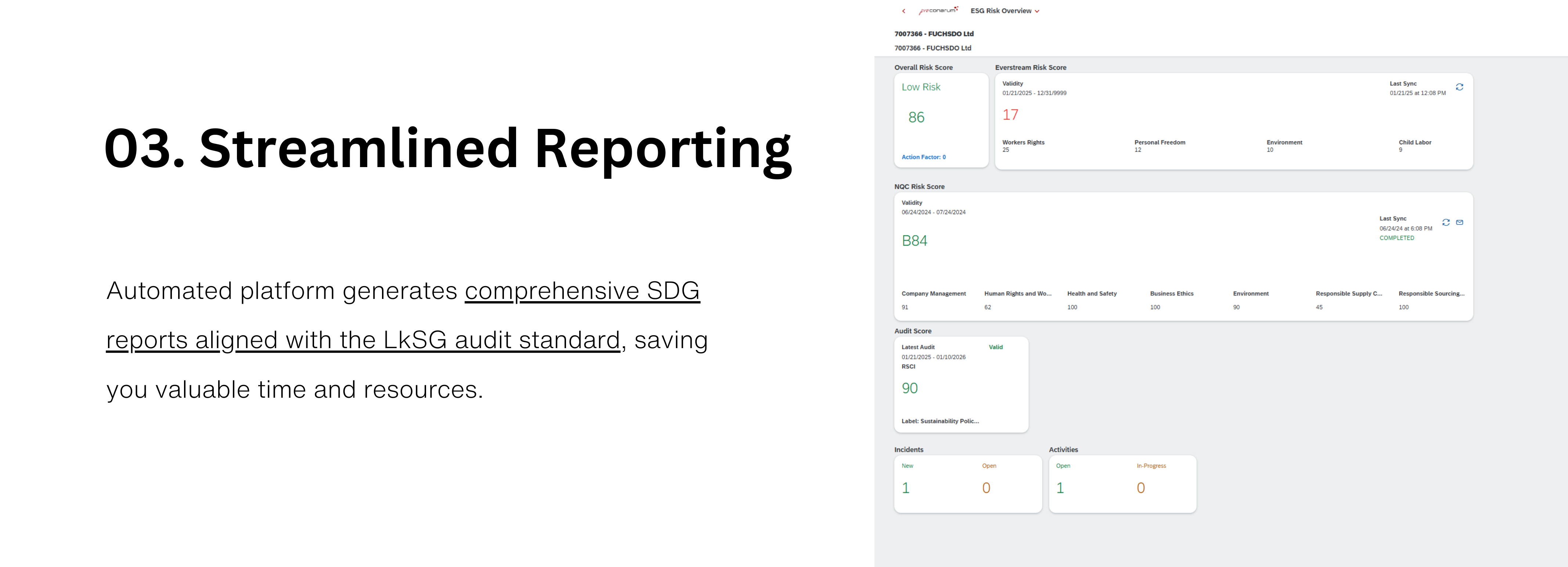 Streamlined Reporting